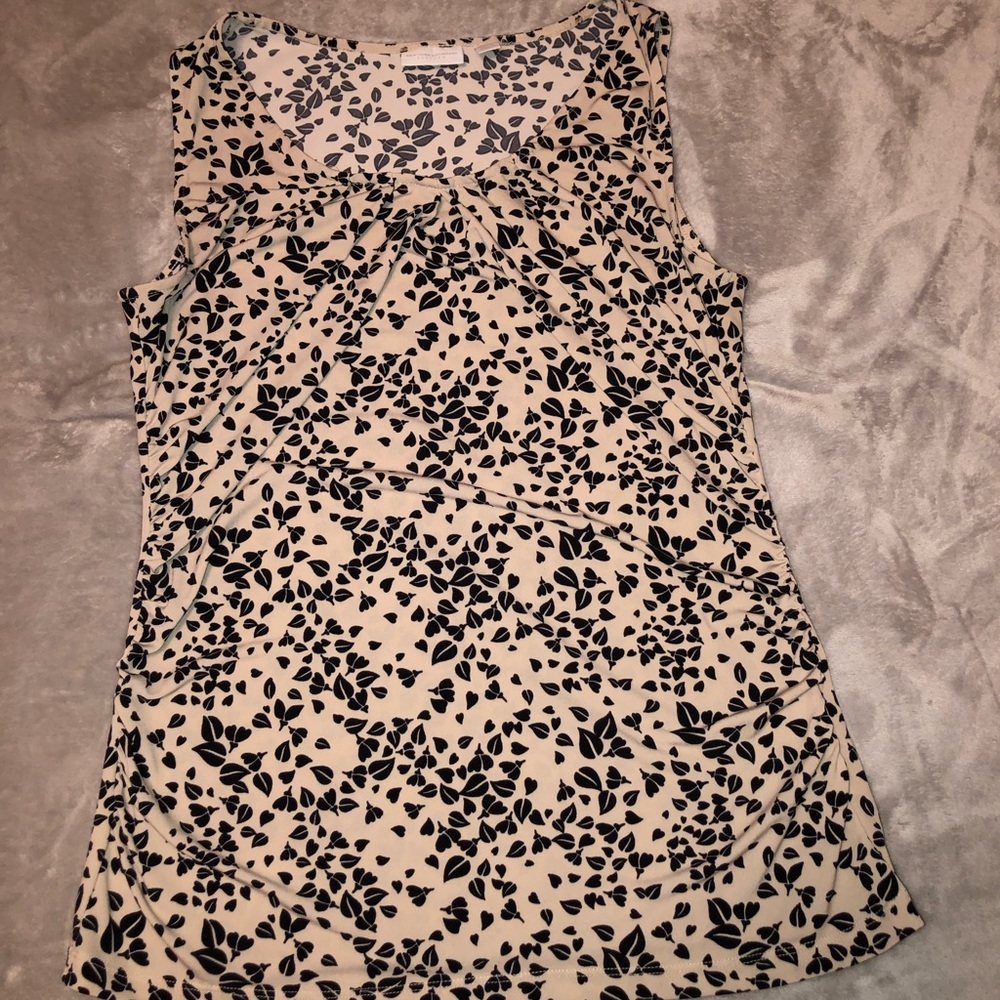 Cream and black blouse